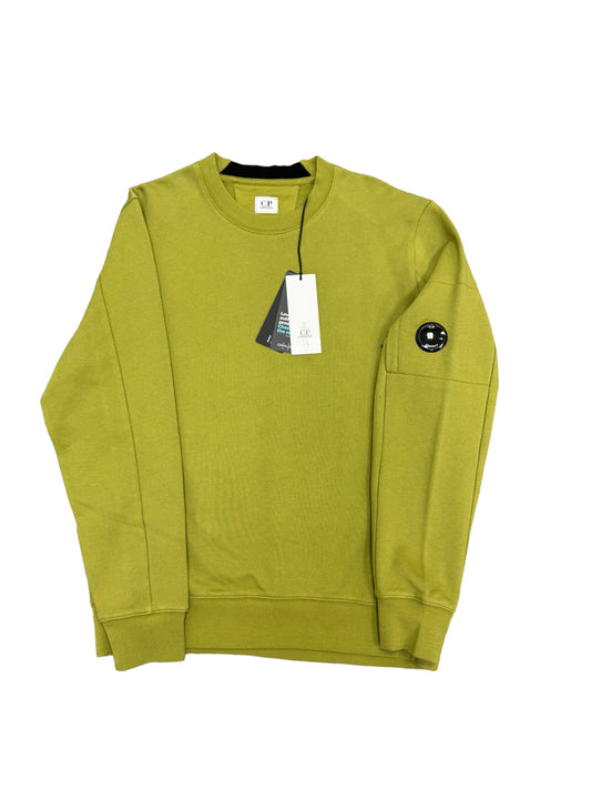 C.P Company Diagonal Raised Fleece Crew Neck Jumper - Green - Colour #698