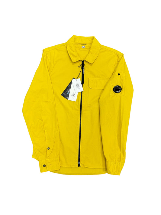 C.P Company Long Sleeve Zip Up Gabardine Overshirt - Yellow - Colour #239