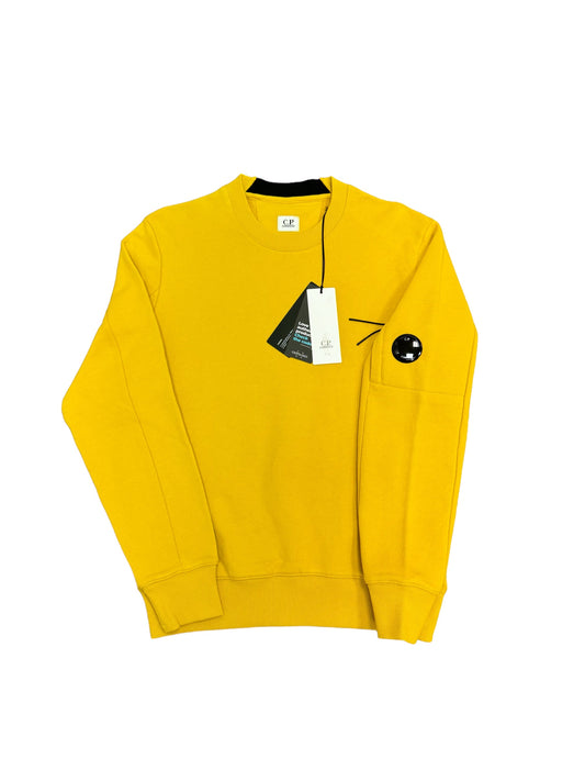 C.P Company Diagonal Raised Fleece Crew Neck Jumper - Yellow - Colour #239