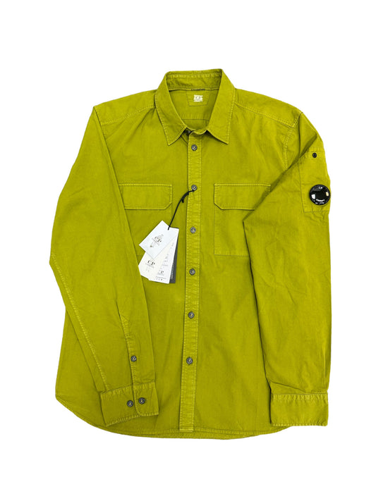 C.P Company Long Sleeve Button Up Gabardine Overshirt - Khaki - Colour #698