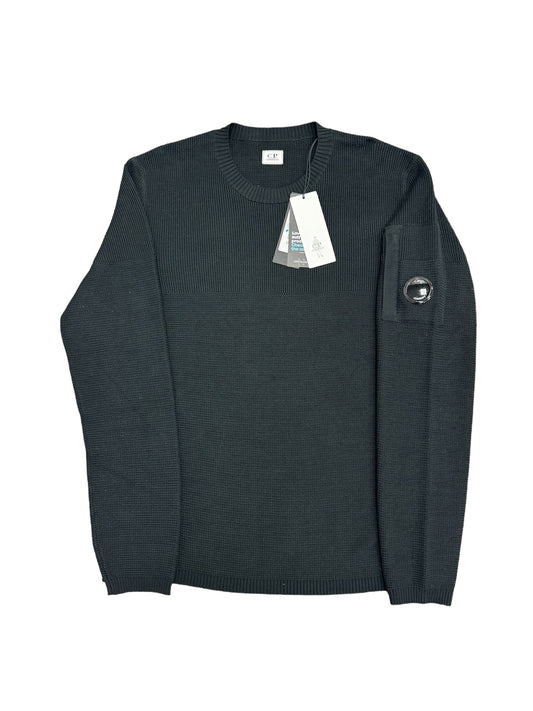 C.P Company Knitwear "Sea Island" Crew Neck Jumper - Black - Colour #999