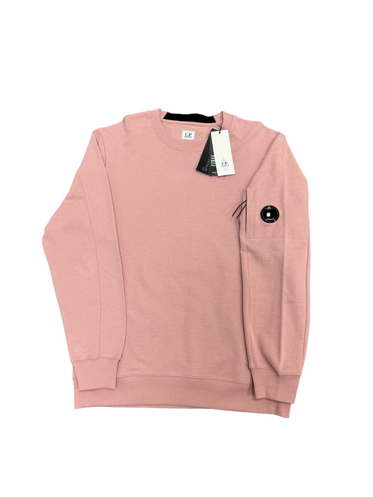 C.P Company Diagonal Raised Fleece Crew Neck Jumper - Salmon/Pink