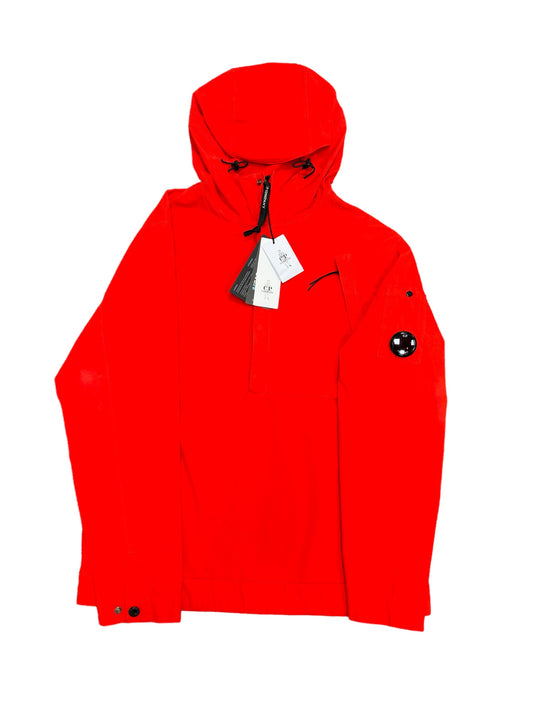 C.P Company Long Sleeve Quater Zip Gabardine Overshirt - Red - Colour #455